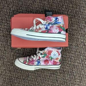 Converse Floral high top chuck Taylors